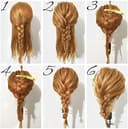 Thumbnail 4 de TwoWin Übungskopf 80% Echthaar Friseurkosmetik Kopf mit Ständer 1 Stück ⌚