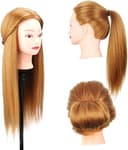 Thumbnail 6 de TwoWin Übungskopf 80% Echthaar Friseurkosmetik Kopf mit Ständer 1 Stück ⌚