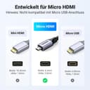 Thumbnail 5 de UGREEN Micro HDMI zu HDMI 2.1 Kabel 1 m 📺