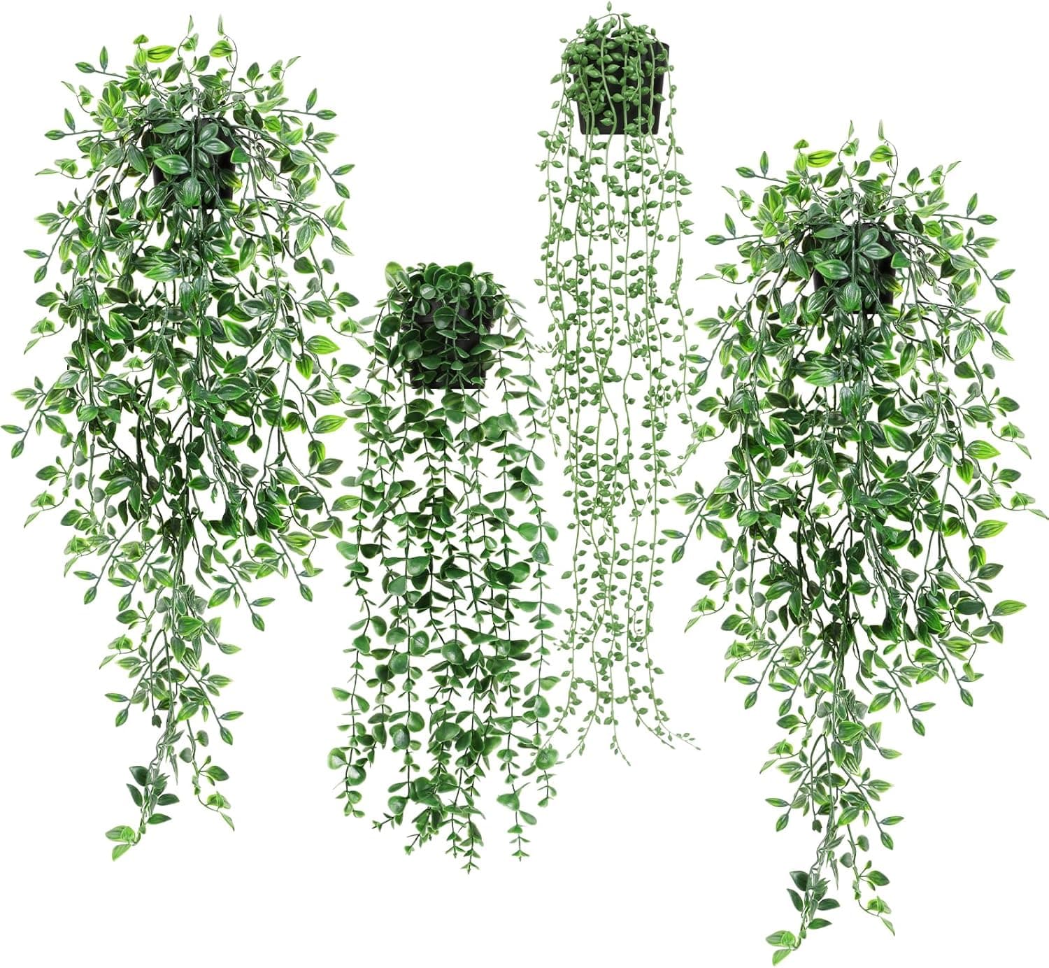 UHAPEER 65 cm Hängepflanzen 4er-Set 🌿