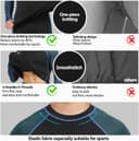 Thumbnail 3 de UNIQUEBELLA Thermo Unterwäsche Set Funktionswäsche Herren Skiunterwäsche 2-teilig ⌚