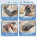 Thumbnail 4 de URBZUE Wärmflasche mit weichem Bezug 2L Grau ⌚