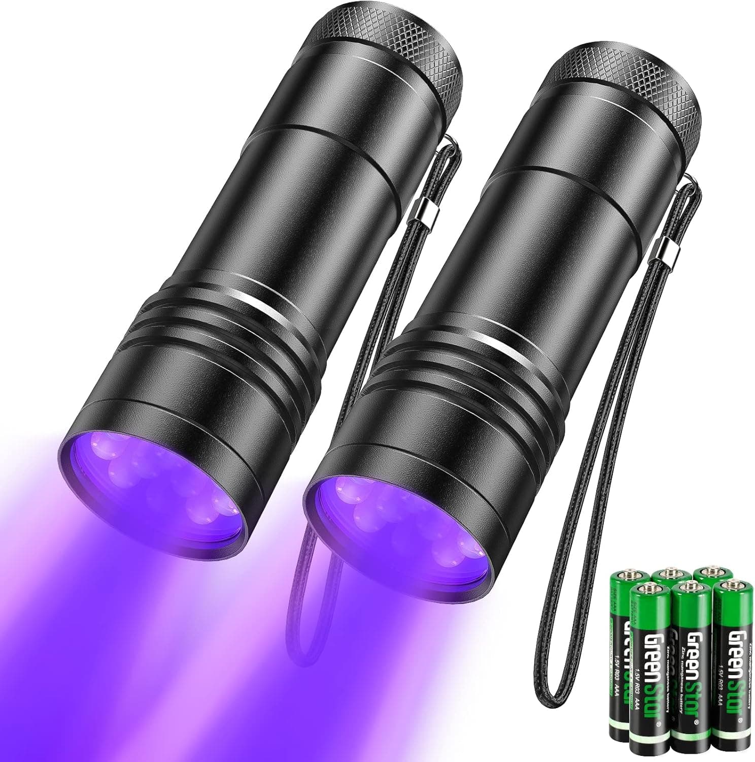 UV Taschenlampe 2er-Set 395 nm Schwarzlicht 🔦