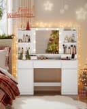 Thumbnail 1 de VASAGLE Kailyn Schminktisch mit LED‑Spiegel, 9‑Lampen 🎀