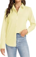 Thumbnail 4 de J.VER Bluse Damen Business Bügelfreies Langarmshirt Einfarbig Tops 👚