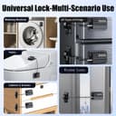 Thumbnail 1 de Verbesserte Kühlschrank-Kombinationsschlösser 2er-Set: Passwortschloss für Kinder ⌚