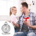 Thumbnail 6 de Vicloon Vintage Taschenuhr Retro Quarz mit Kette ⌚