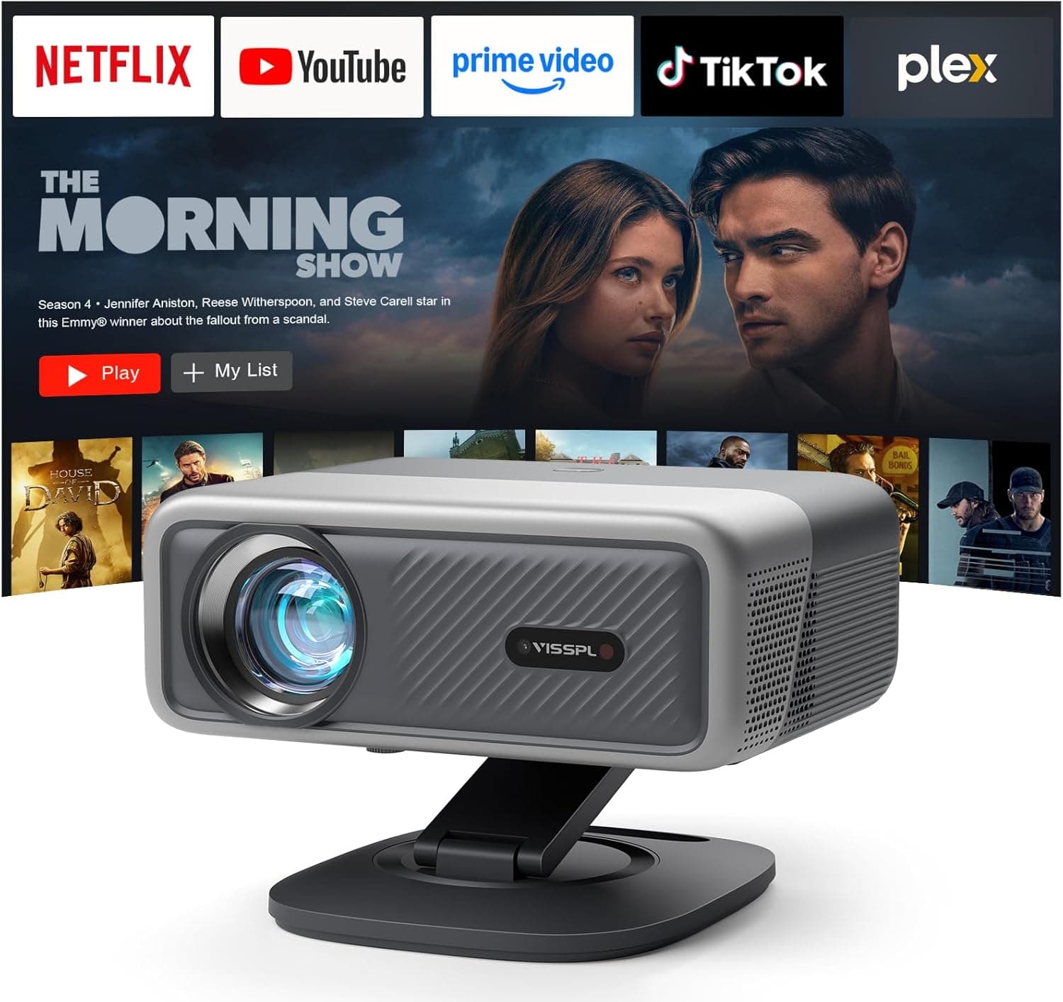 VISSPL Smart Beamer 4K Projektor 30000 Lumen 📽️