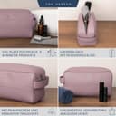 Thumbnail 1 de VON HEESEN Kulturbeutel Leder Kulturtasche – Lavendel, 1 Hauptfach ⌚