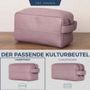 Thumbnail 5 de VON HEESEN Kulturbeutel Leder Kulturtasche – Lavendel, 1 Hauptfach ⌚