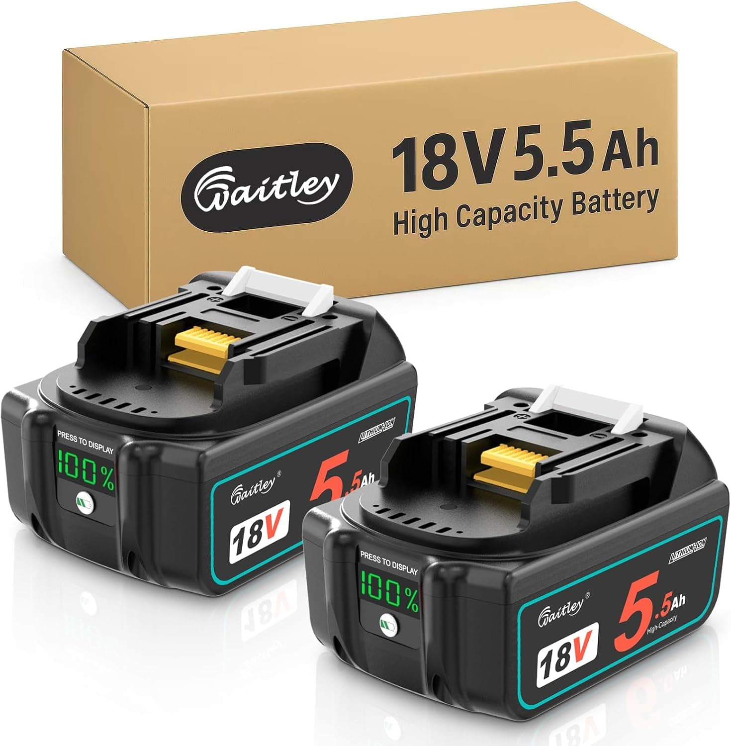 Waitley 5500mAh Ersatzakku für Makita 18V Akku 🔋