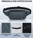 Thumbnail 5 de WATERFLY Bauchtasche Hüfttasche Herren Damen: Klein Gürteltasche Sport Bum Hip Bag Männer Frauen Waist Fanny Pack mit Verlängerungsgurt für Reise Wandern Hundetraining Outdoor Königsblau
WATERFLY Bauchtasche Hüfttasche Herren Damen…