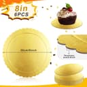 Thumbnail 1 de WDZGX Cake Board 20cm Tortenunterlage Rund 6 Stück Gold ⌚