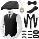 Thumbnail principal de WEARXI Peaky Blinders Kostüm inklusive Weste & Hosenträger ⌚