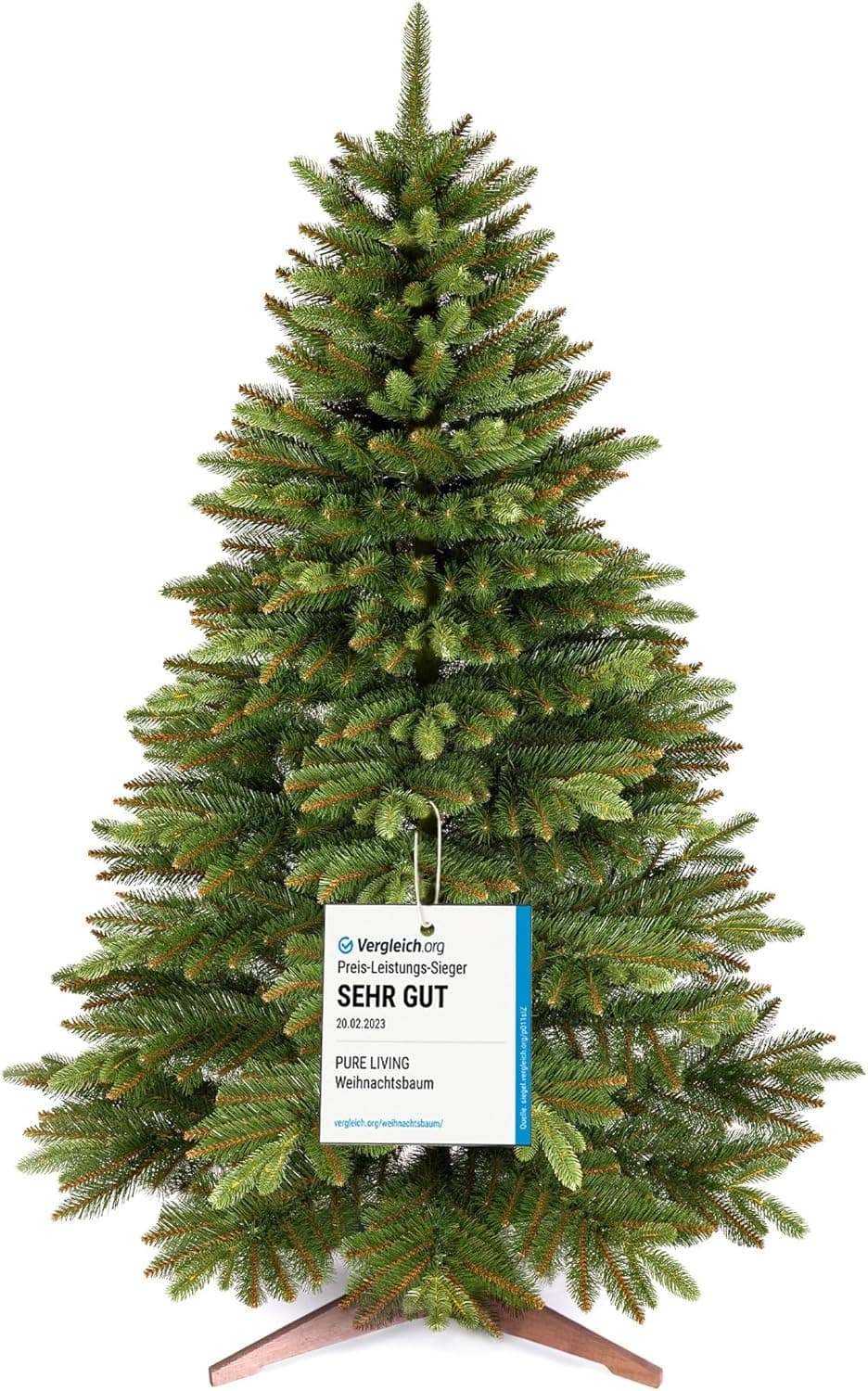 Premium Weihnachtsbaum künstlich 220 cm mit Holzständer ⌚