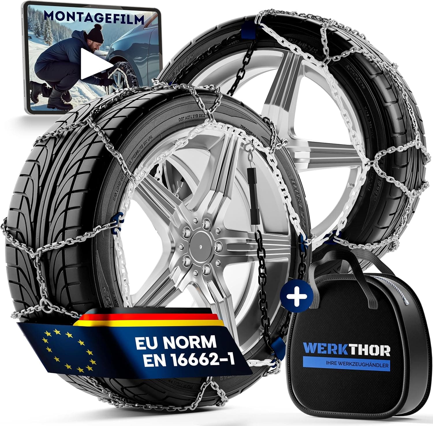 WERKTHOR 2x Schneeketten für PKW 🎯