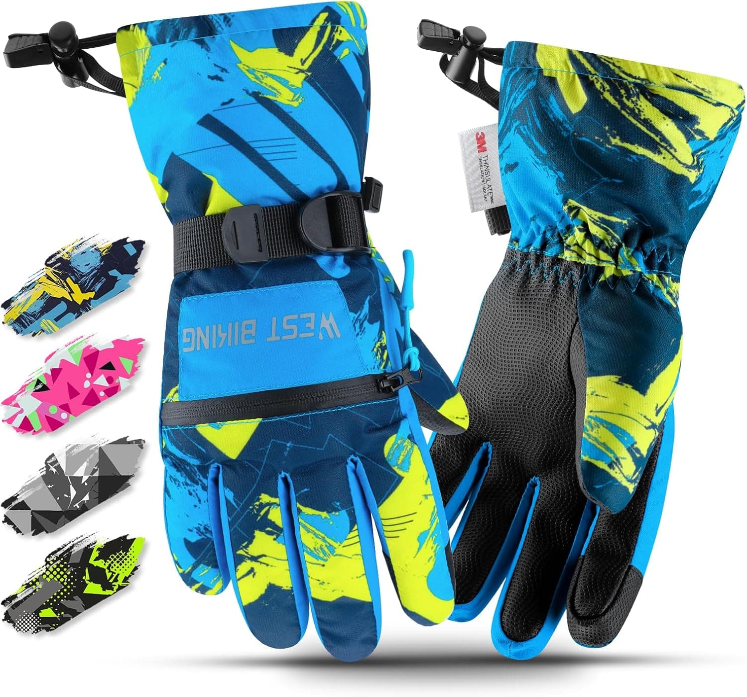 West Biking Skihandschuhe Kinder 3M Thinsulate, wasserdicht ⛷️