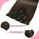 Thumbnail 2 de WOWANGEL Clip-in Echthaar-Extensions 20 Zoll 120 g Dunkelbraun 2 ⌚