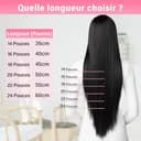 Thumbnail 5 de WOWANGEL Clip-in Echthaar-Extensions 20 Zoll 120 g Dunkelbraun 2 ⌚