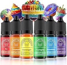 Wwtop Lebensmittelfarbe 6 Farben x12 ml 🍰