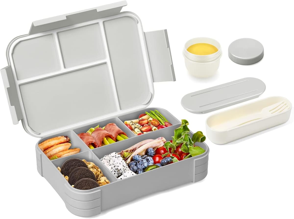 XJIANFU Brotdose Kinder mit Fächern 1200 ml Bento-Box 📦