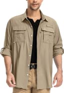 Thumbnail 4 de yeyity Outdoor Langarm Staffel Safari Hemd UPF50 UV Schutz Funktionshemd für Wandern ⌚