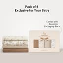 Thumbnail 5 de Yoofoss 4er Pack Baby Pucktuch 120×120 cm Mulltuch 👶