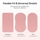 Thumbnail 2 de Yoofoss Baby Spannbettlaken 38x77/40x90 cm passtegleich 2er Pack ⌚