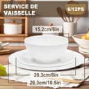 Thumbnail 1 de 12 assiettes et bols 36 pièces ⌚