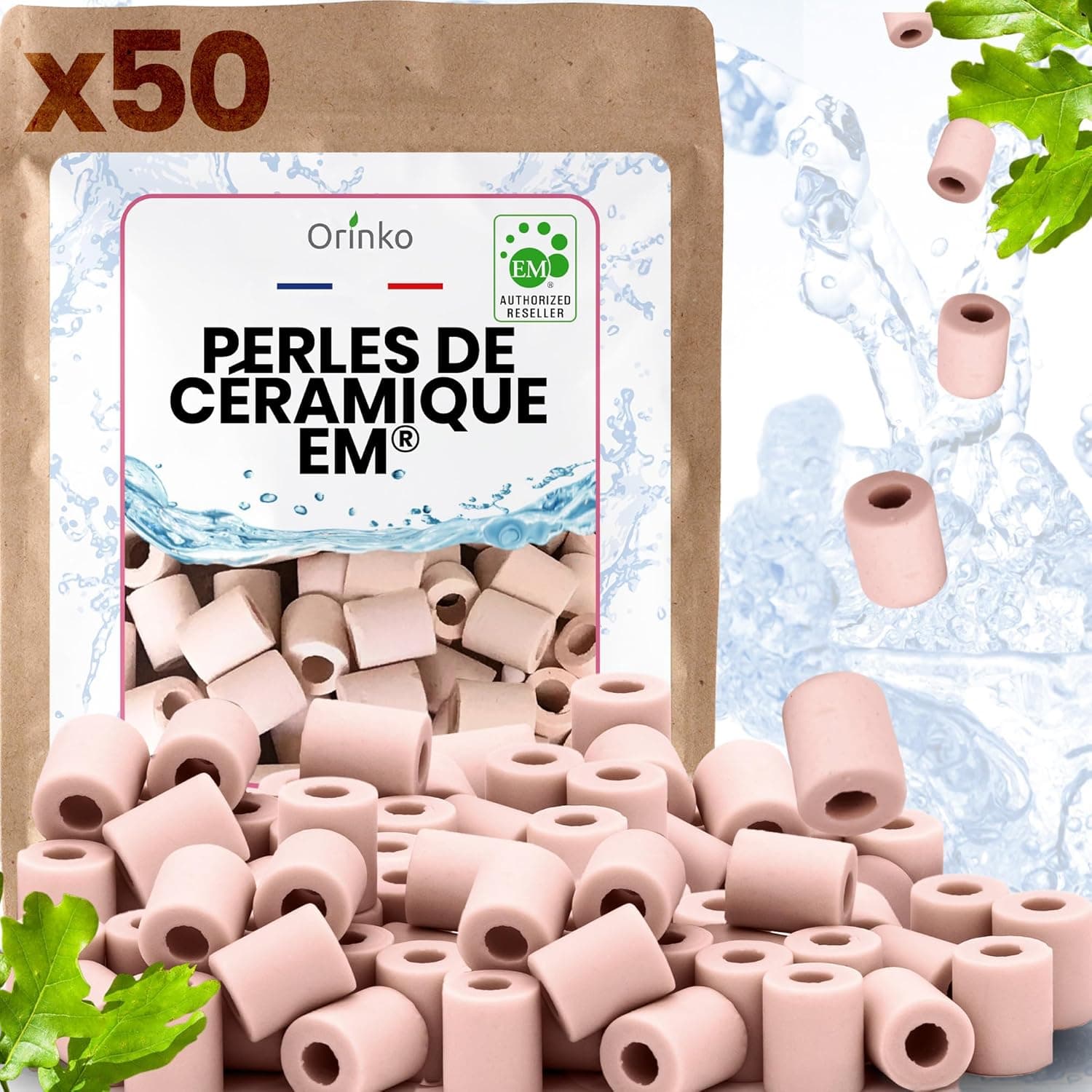 50 Perles céramiques EM roses pour purifier l’eau 🫧