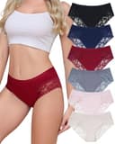 Thumbnail principal de Aijolen Culotte Femme Coton Dentelle Lot de 6 🩰