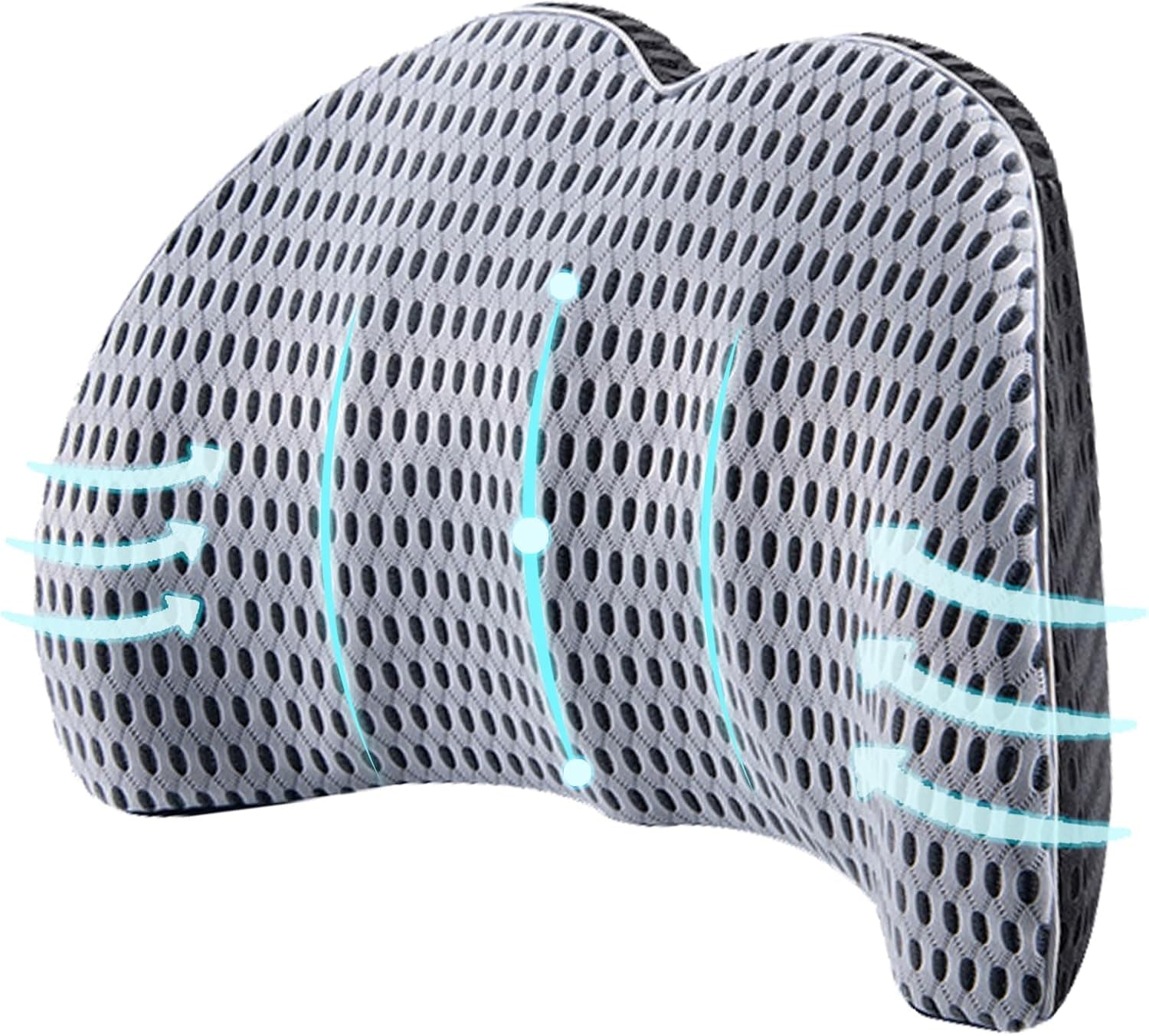 Aipwerer Coussin lombaire mémoire noir pour voiture 💺