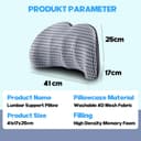 Thumbnail 1 de Aipwerer Coussin lombaire mémoire noir pour voiture 💺