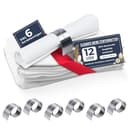 Thumbnail principal de Amalindo Serviettes en tissu blanc 100 % coton lot de 12 ⚙️