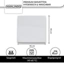 Thumbnail 1 de Amalindo Serviettes en tissu blanc 100 % coton lot de 12 ⚙️