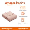 Thumbnail 1 de Amazon Basics couverture tricotée 127 x 152 cm 🛋️