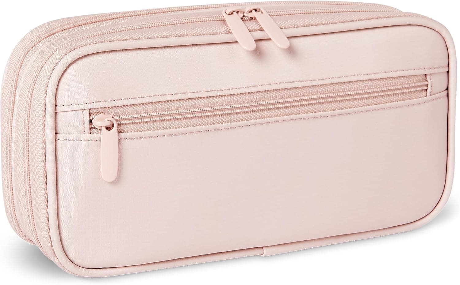 Amazon Basics Trousse multi-compartiments grande capacité Uni rose pale 🎒