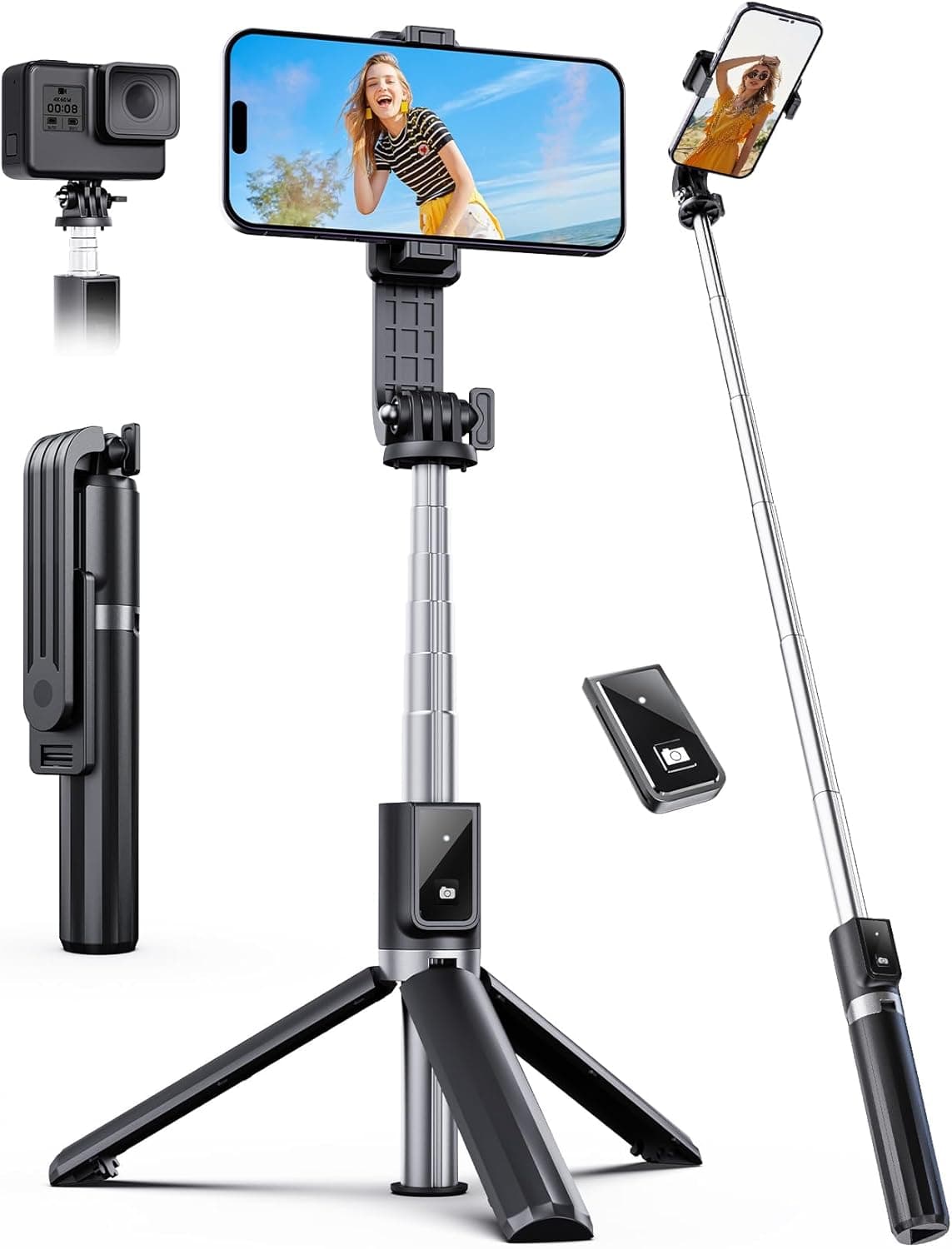 ANXRE Perche selfie trépied 106 cm pour smartphone 🎥