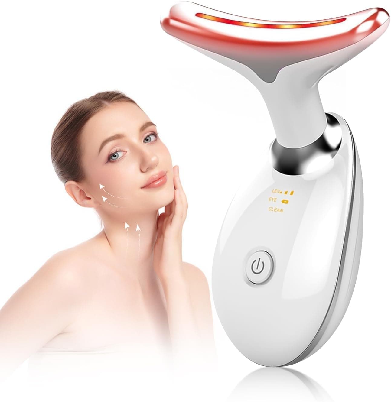 Appareil anti-rides visage 3 modes EMS, chauffant 45°C 🎧