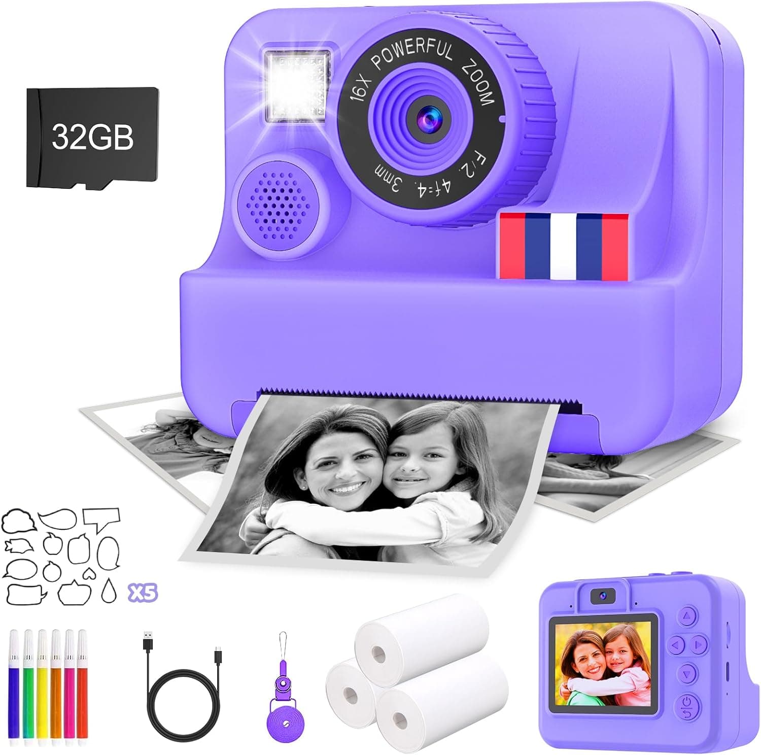 Appareil photo enfant 1080P avec 32 GO ⚙️