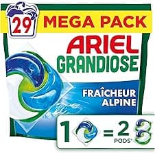 Ariel Pods Grandiose Alpine Lessive en capsules 29 lavages 🧴