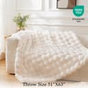 Thumbnail 3 de BENVWE Couverture polaire à bulles blanc 130x160 cm 🛋️
