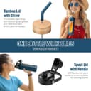 Thumbnail 2 de BLUEGO 900ml bouteille en verre réutilisable avec marqueur et protège-silicone 💧