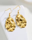 Thumbnail 3 de Boucles d'oreilles pendantes plaqué or 18K hypoallergéniques 🎧