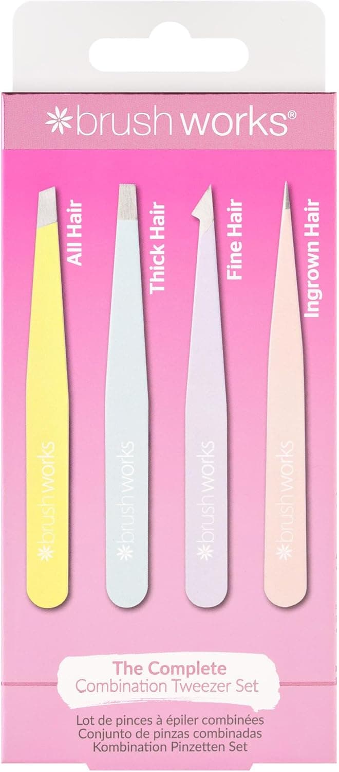 Brushworks HD Combo Mixte Brucelles, 4 pièces ⚙️