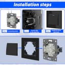 Thumbnail 4 de BSEED Interrupteur mural 10 A avec voyant LED 📱