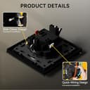 Thumbnail 3 de BSEEDLIFE Double Interrupteur Mural avec LED ⚡