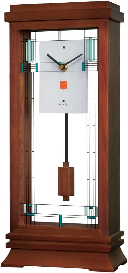 Bulova B1839 Horloge de cheminée Frank Lloyd Wright ⏰