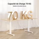 Thumbnail 3 de Bureau Claiks assis debout 160x80 cm ⚙️