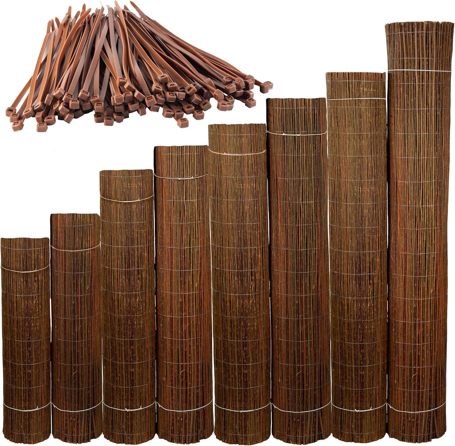 Canisse en osier 100 x 500 cm — brise-vue naturel 🌿